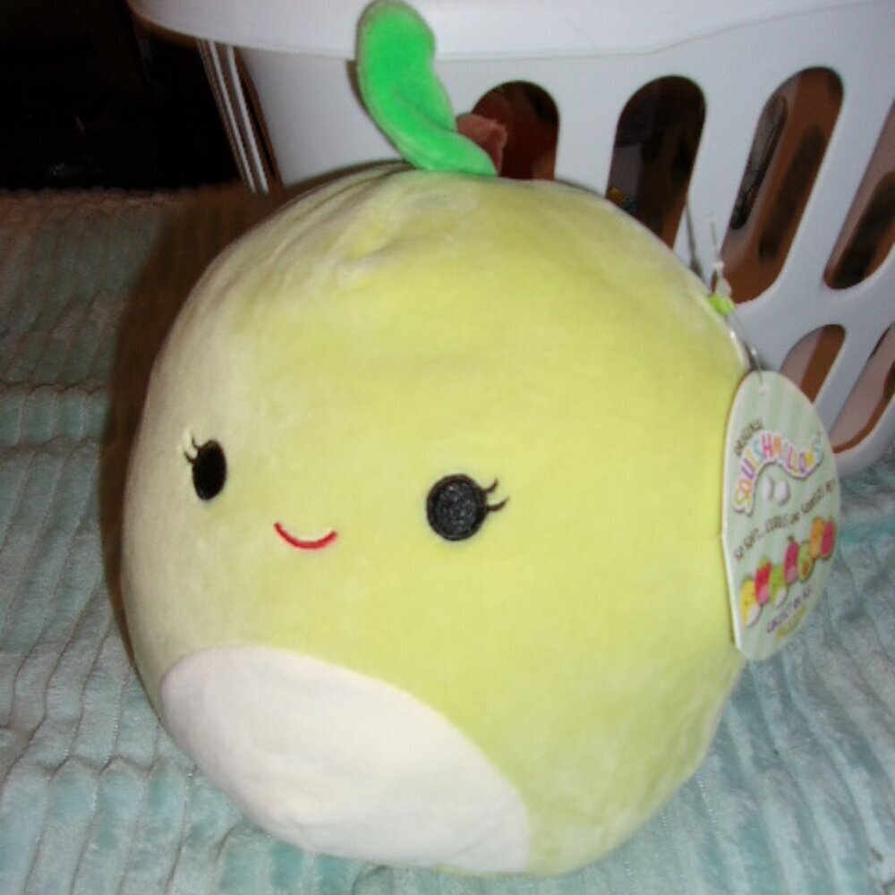 New Squishmallow Ashley Green Apple Fruit Plush Toy